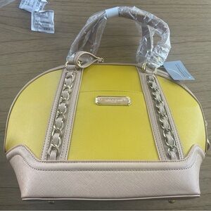 NWT Sharif Saffiano Domed Satchel purse handbag